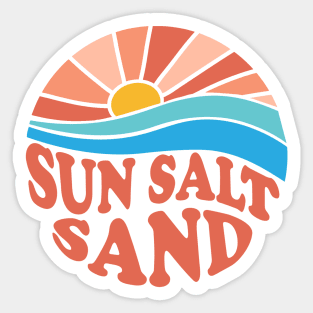 Vintage retro sunset Sun Salt Sand Sticker